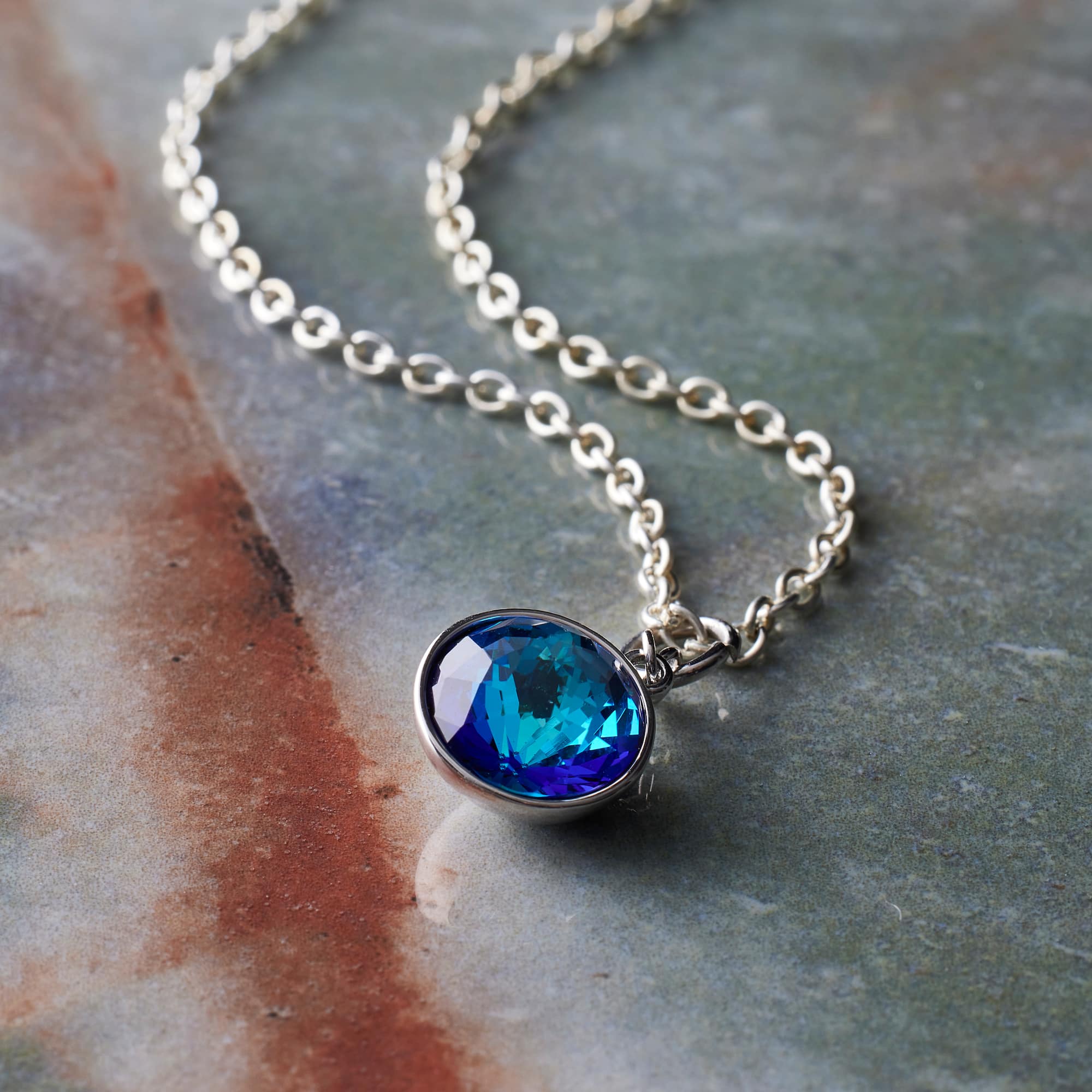 6 Pack: Blue Austrian Crystal Dome Charm by Bead Landing™